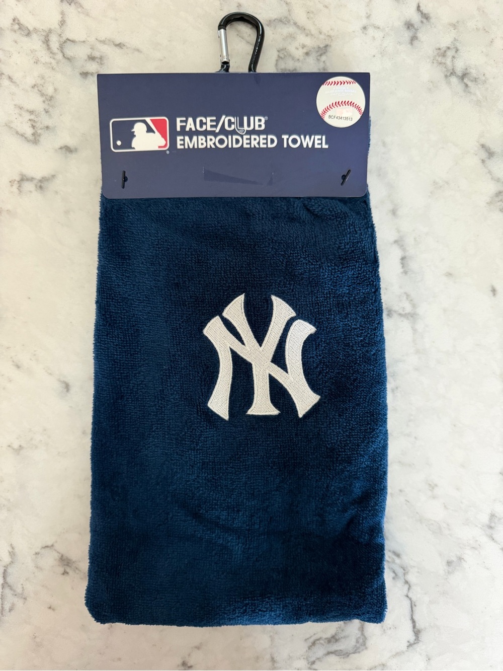 MLB New York Yankees Navy Embroidered Face/Club Towel